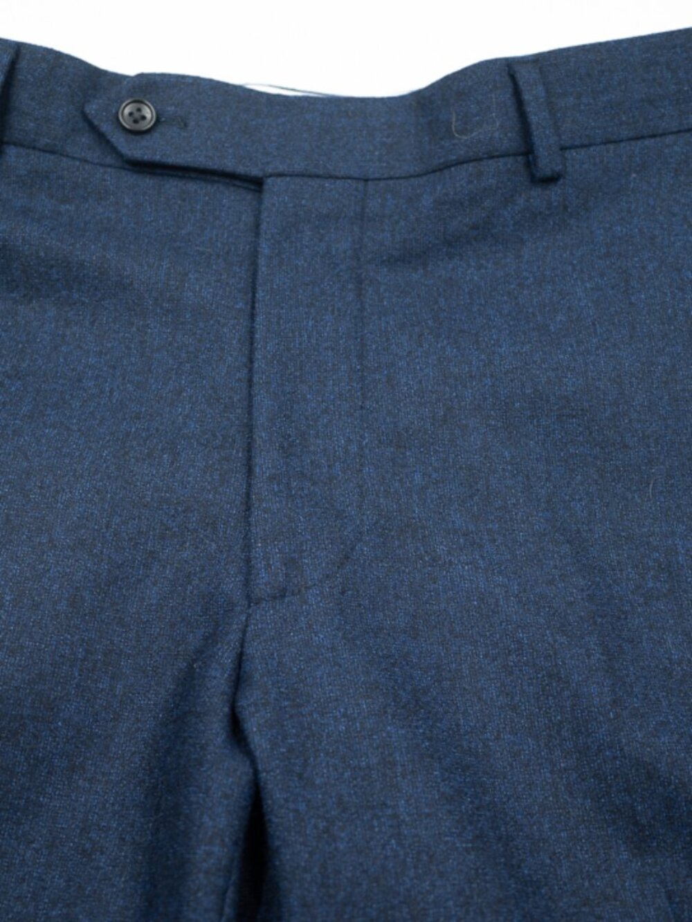 Samuelsohn Blue Soft Solbati Wool Dress Flat Front Pants Trousers 36W 36X30